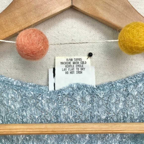 Clio Textured Career Top in Light Blue - Petite Medium - Picture 13 of 16